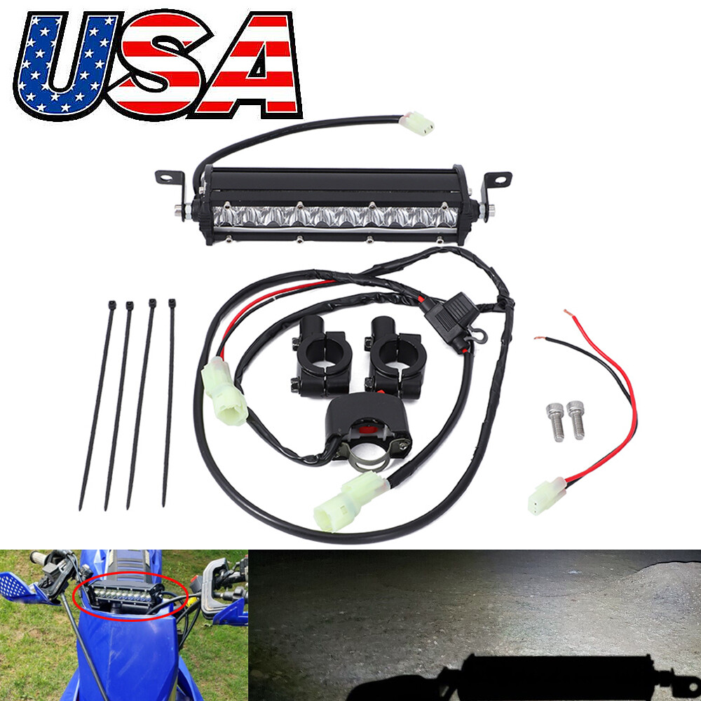 Dirt Bike LED Headlight Light Bar Kit For Honda CRF110 CR250 CRF250R CRF450R