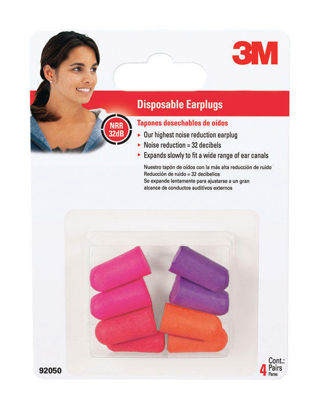 3M 32 dB Soft Foam Earplugs Assorted