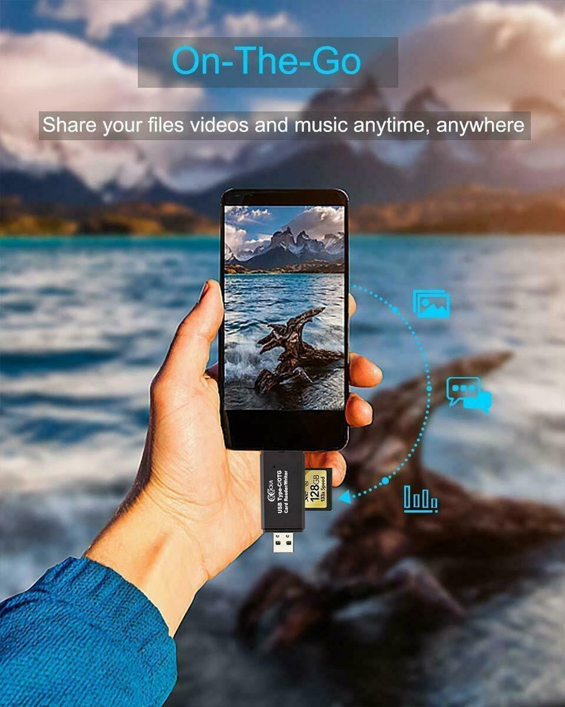 Card Reader USB 3.0 Type C Micro SD TF OTG Smart Memory Adapter Laptop Computer