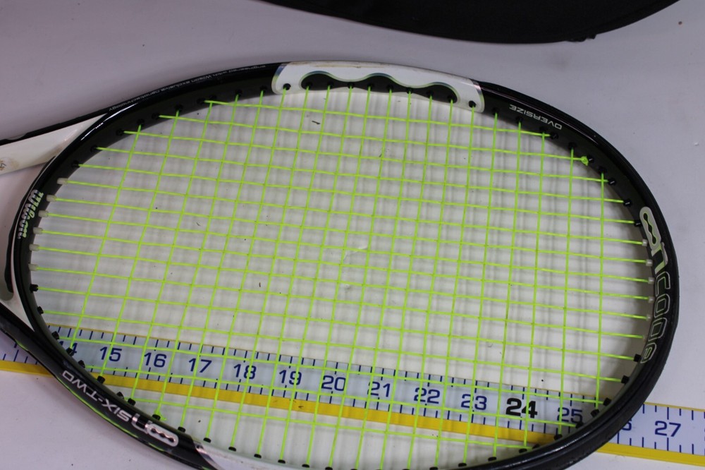 Wilson N Code Six-Two Tennis Racket, 4 3/8, black white