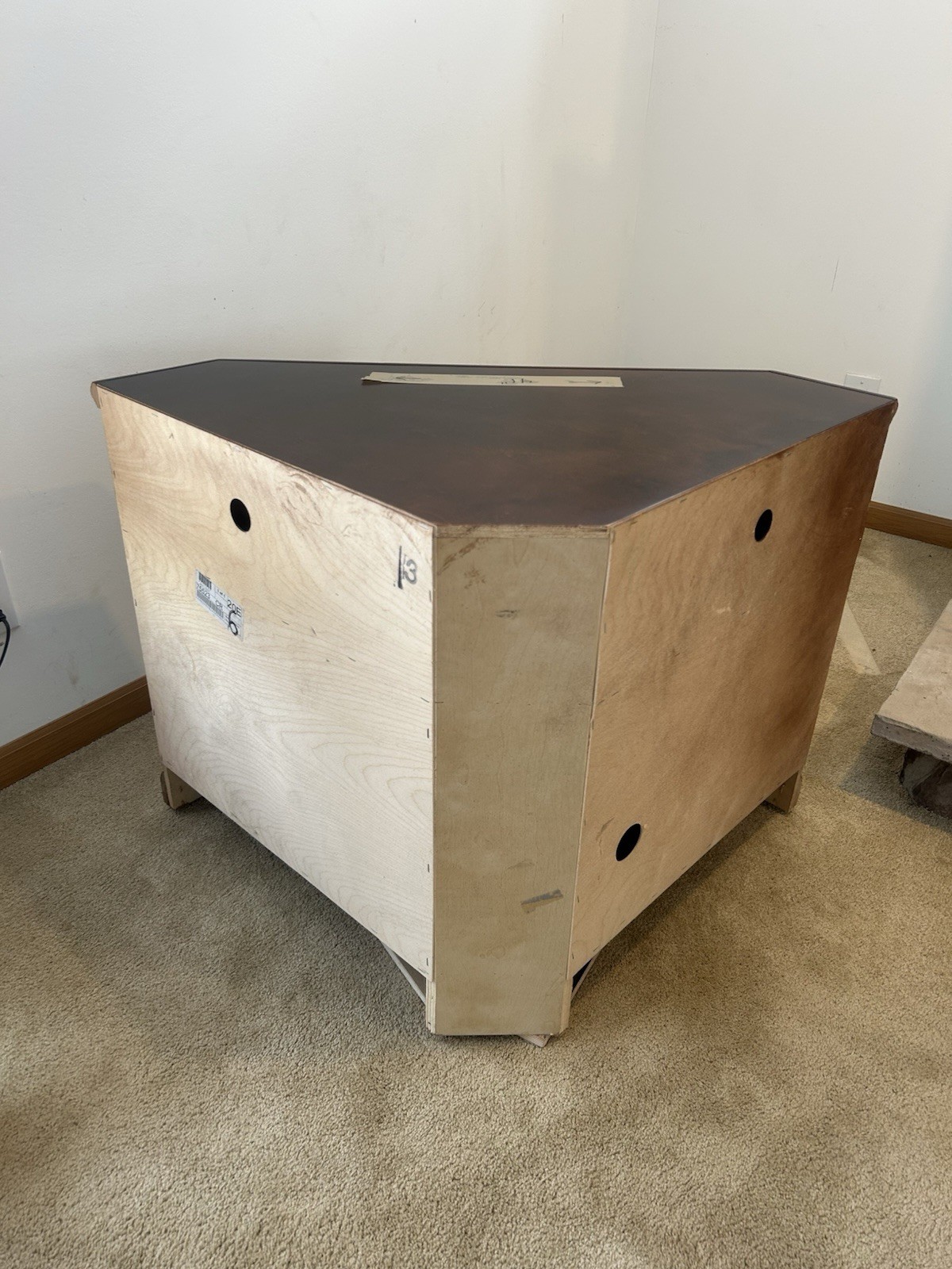 corner tv stand wood