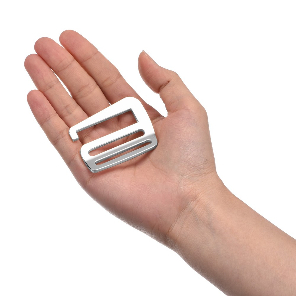 1.5" Webbing Release G Hook Buckle Adjusters for Backpack Strap, 4Pcs Silver
