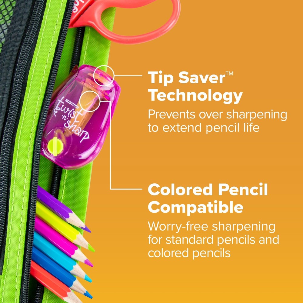 Bostitch Office Pencil Sharpener, Manual, One Assorted Single,