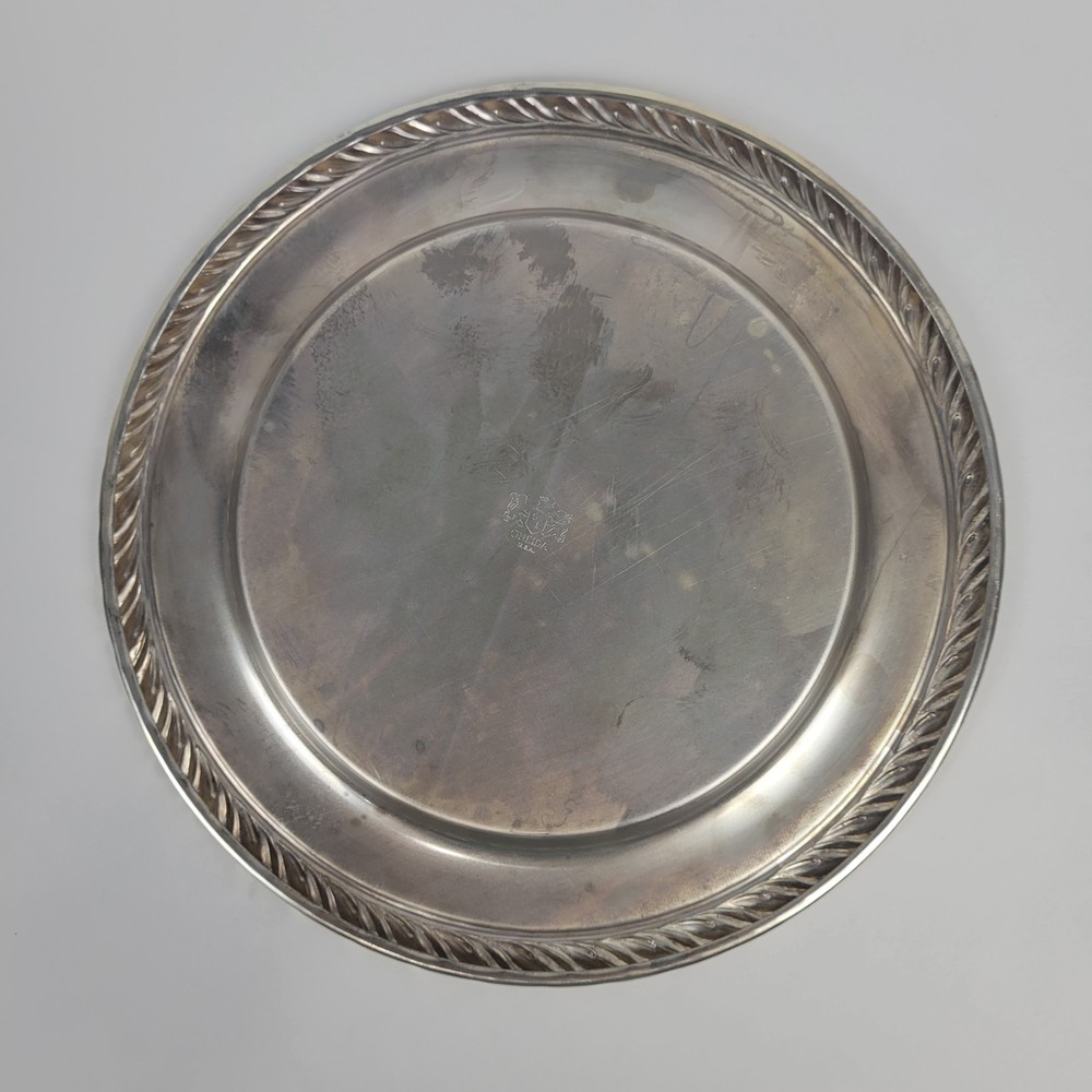 Vintage Oneida Round Silver Plated Platter Tray 5.75"