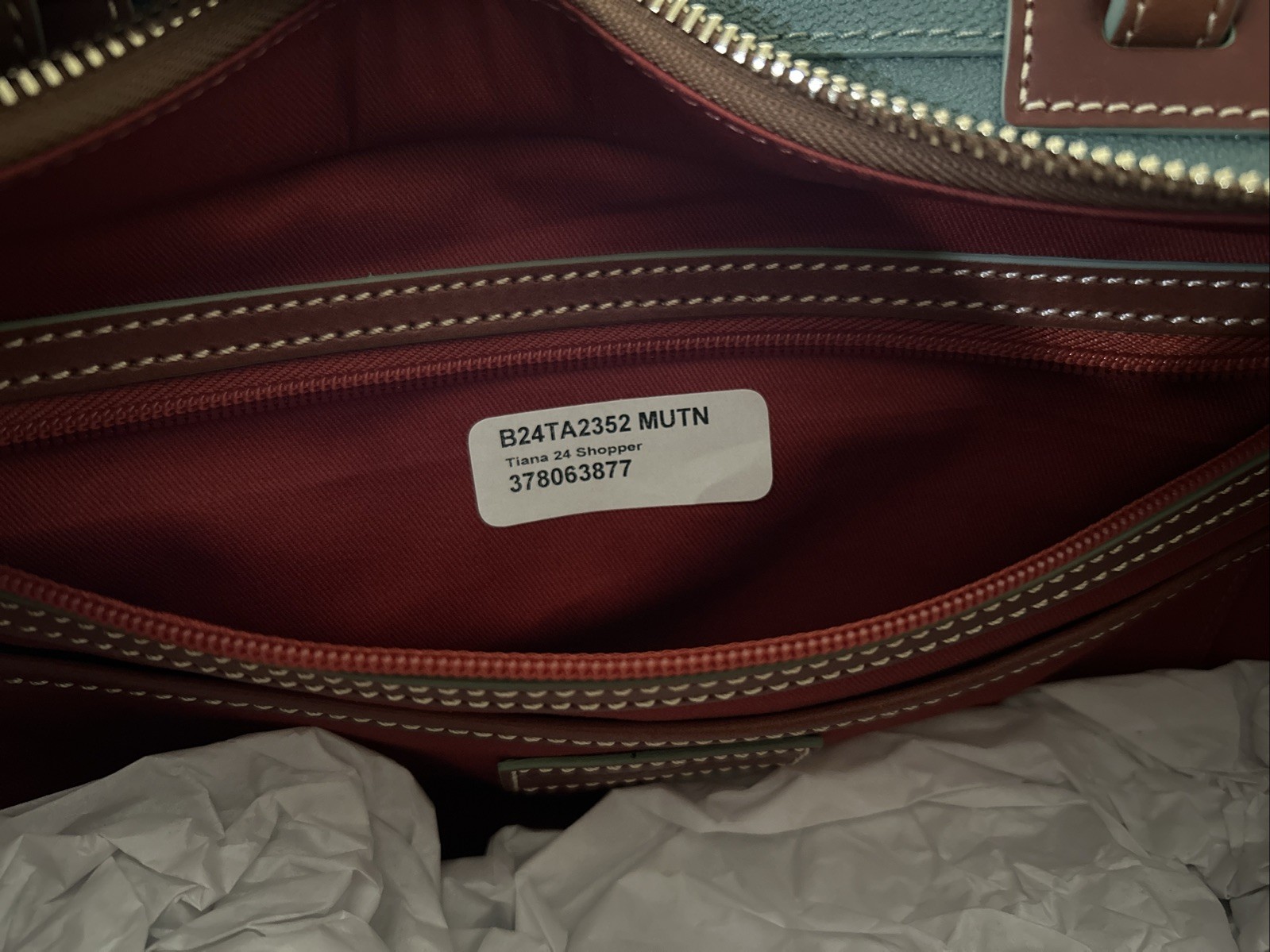 NEW TAGS DISNEY PARKS DOONEY BOURKE PRINCESS TIANA GREEN/BROWN LEATHER TOTE