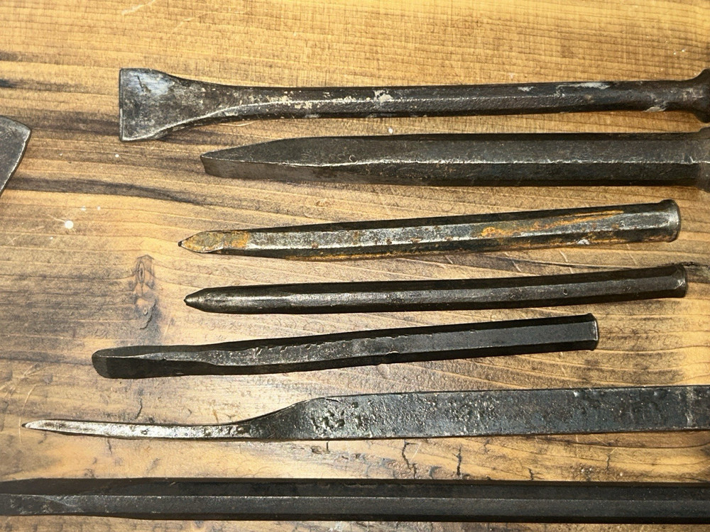 Cold Chisel mixed size lot flat & cape chisels,machinist blacksmith tools (11)