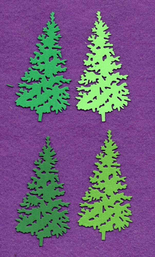 PINE TREE # 11 die cuts scrapbook cards