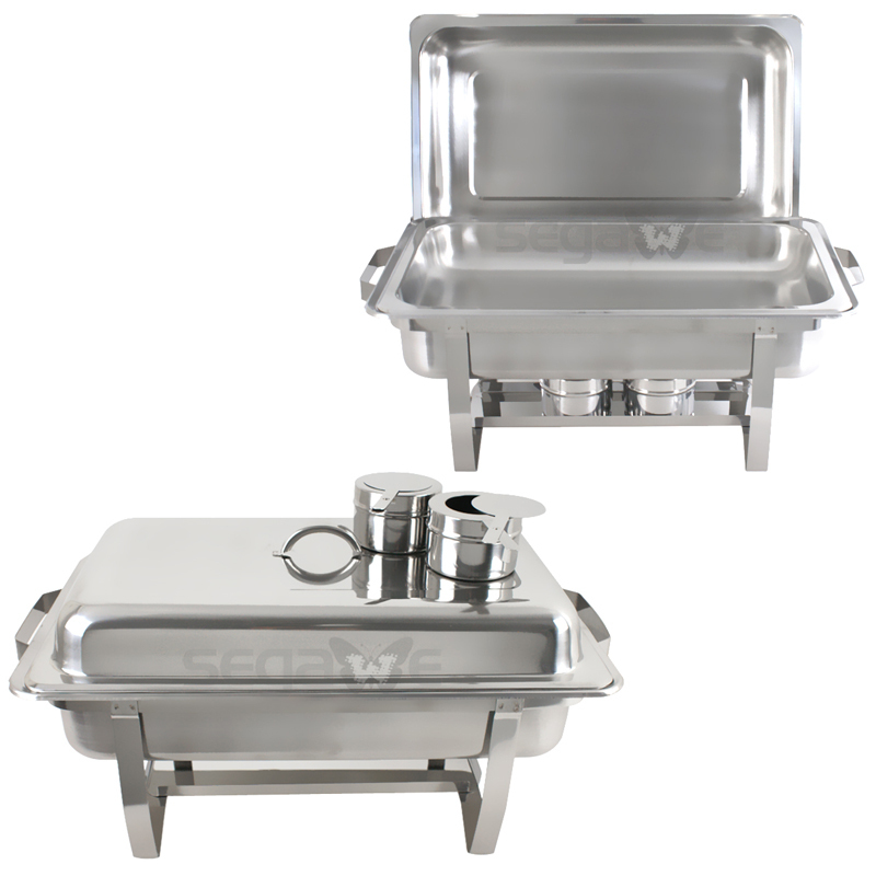 Stainless Steel Lot 2~8 Quart Rectangular Chafing Dish Full Size Buffet Catering