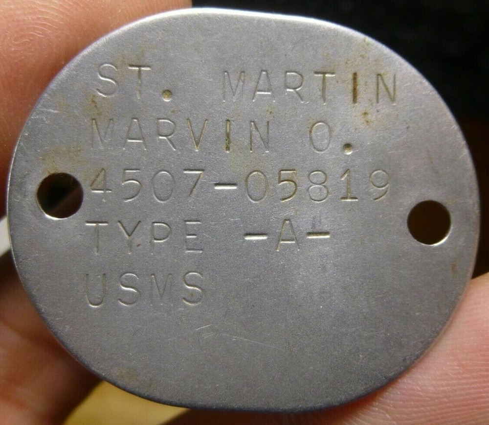 WWII USMS US Maritime Service Dog Tag