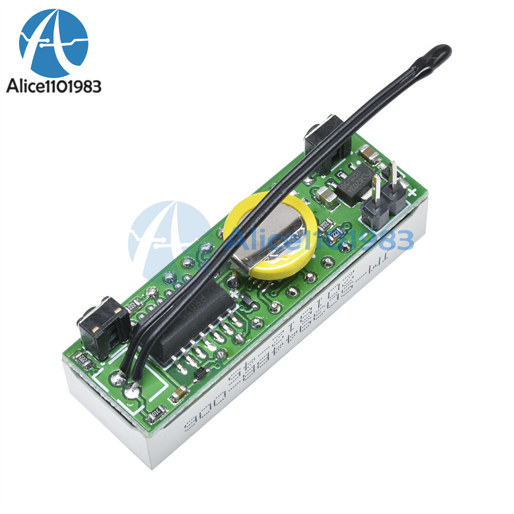 Green 3 in 1 LED DS3231SN Digital Clock Temperature Voltage Module Electronic