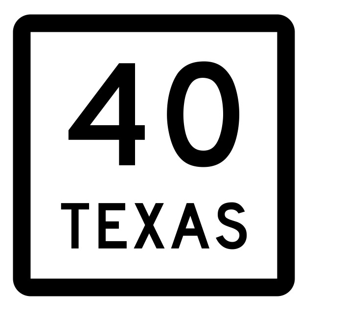 Texas State Highway 40 Sticker Decal