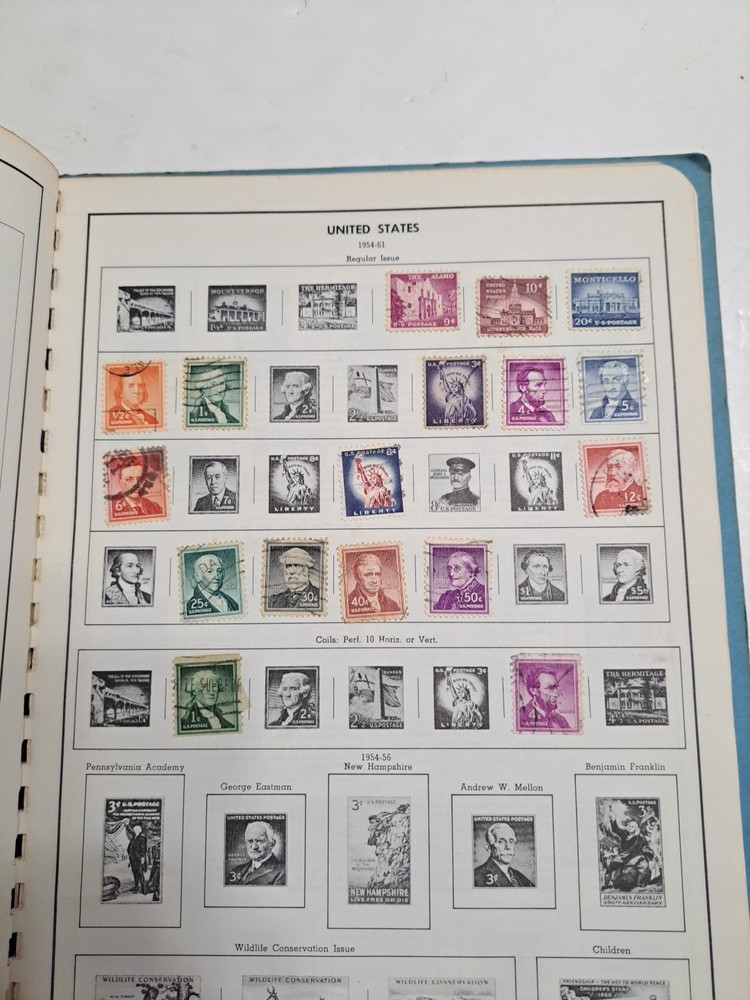 Vintage 1963 The Harris Freedom Album U.S. & U.N. Postage Stamp Book Incomplete