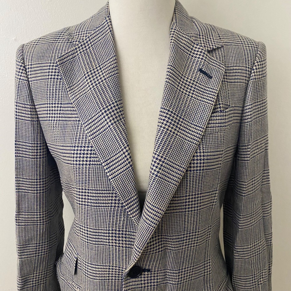 Ralph Lauren Collection Houndstooth Blazer Jacket Size 8