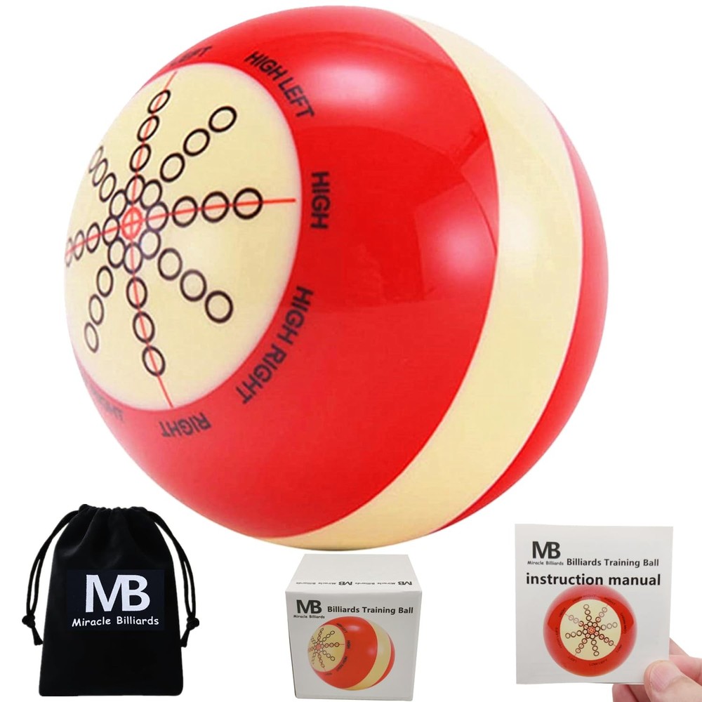 Billiards Cue Ball Pools Balls Practice Training Artifact with Training Guide