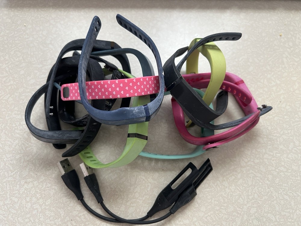 14 Original Fitbit Bands plus Two Chargers