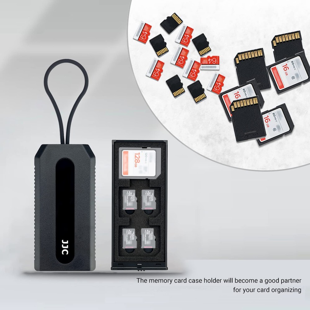 18 Slots Memory Card Case - 18 (12 Micro SD + 6 SD), Black