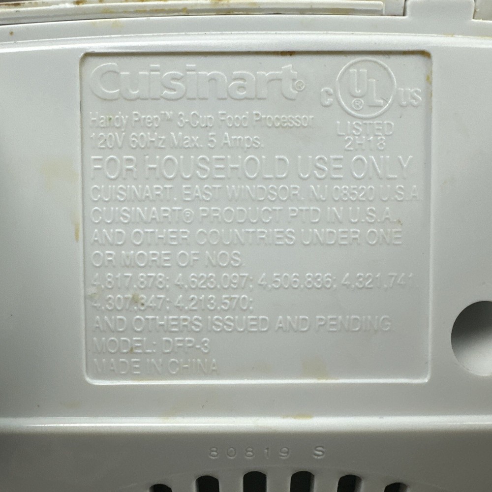 CUISINART HANDY PREP FOOD PROCESSOR WHITE OEM REPLACEMENT BASE MOTOR ONLY DFP-3
