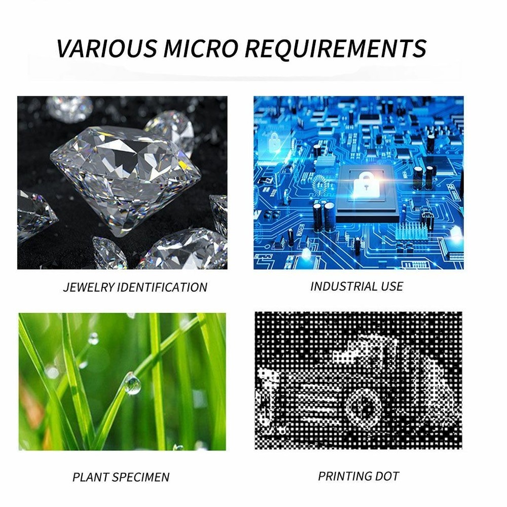 US Professional Digital Microscope 8 LED USB 1000X Magnifier Camera w/ Stand New