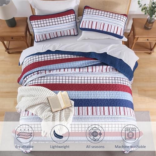 Striped Quilt Set Size, Boho Stripe Patchwork Bedspread Coverlet King Black