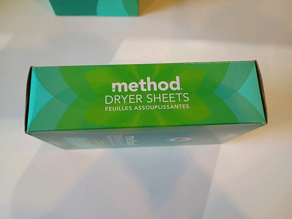 2x Method Dryer Sheets Scent: Beach Sage 80 Sheets Per Pack New