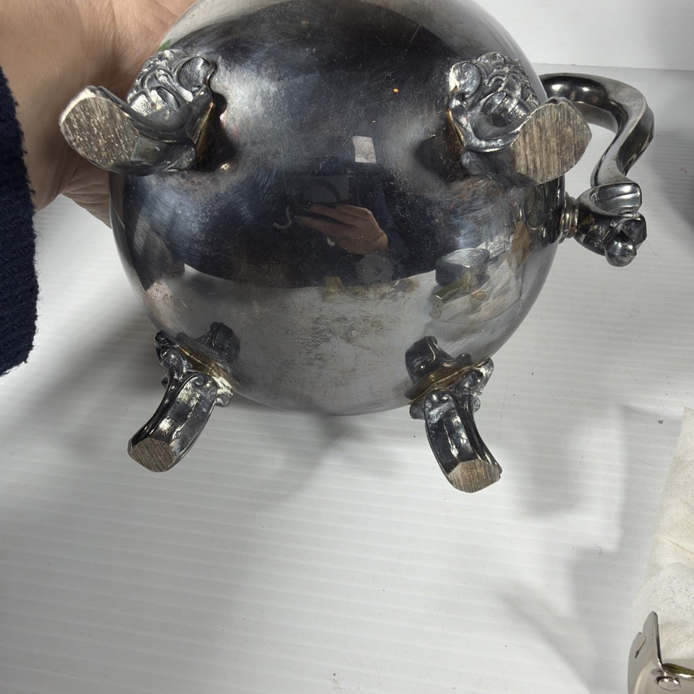 Silver Plated Water Pitcher Vintage With ICE Guard