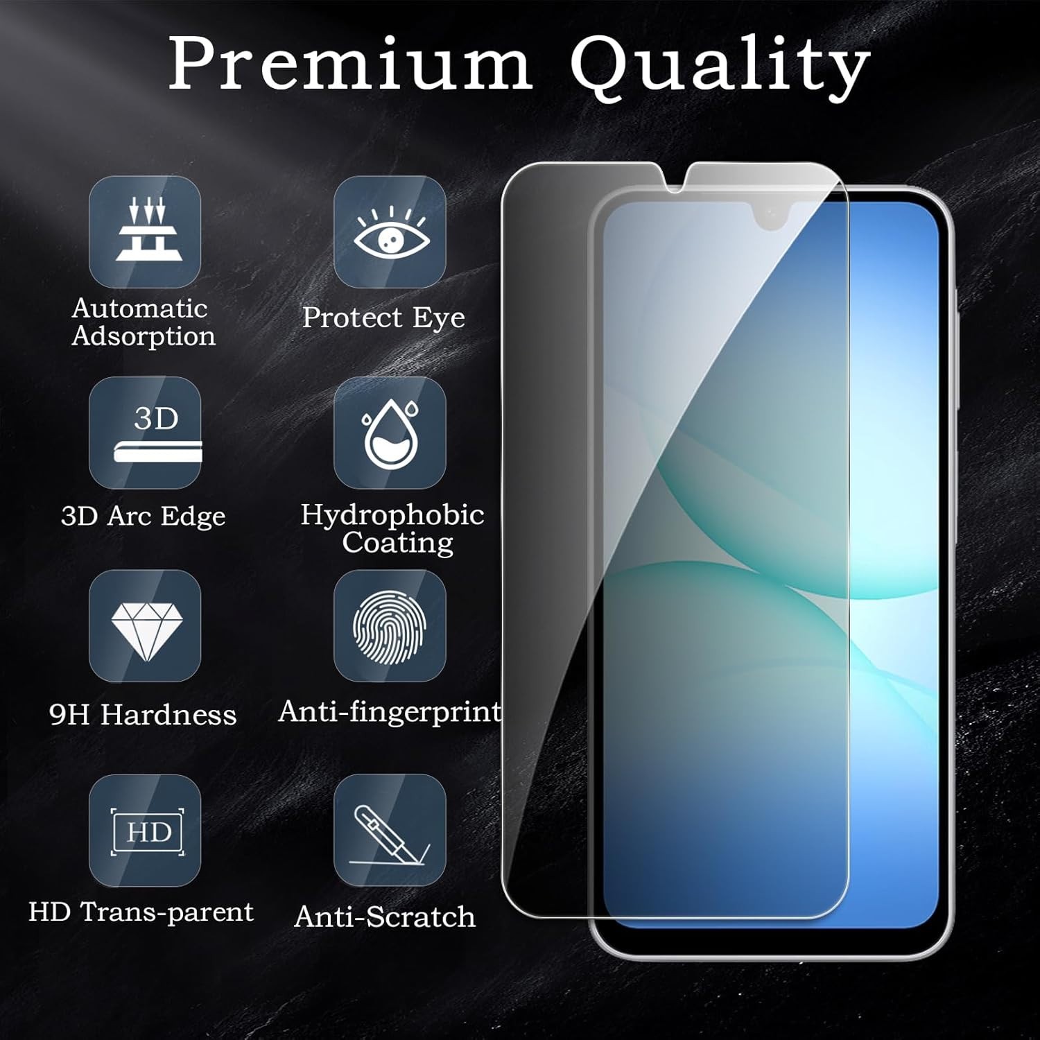 3X Privacy Tempered Glass Screen Protector For Samsung Galaxy A17 A16 A15 A14 5G
