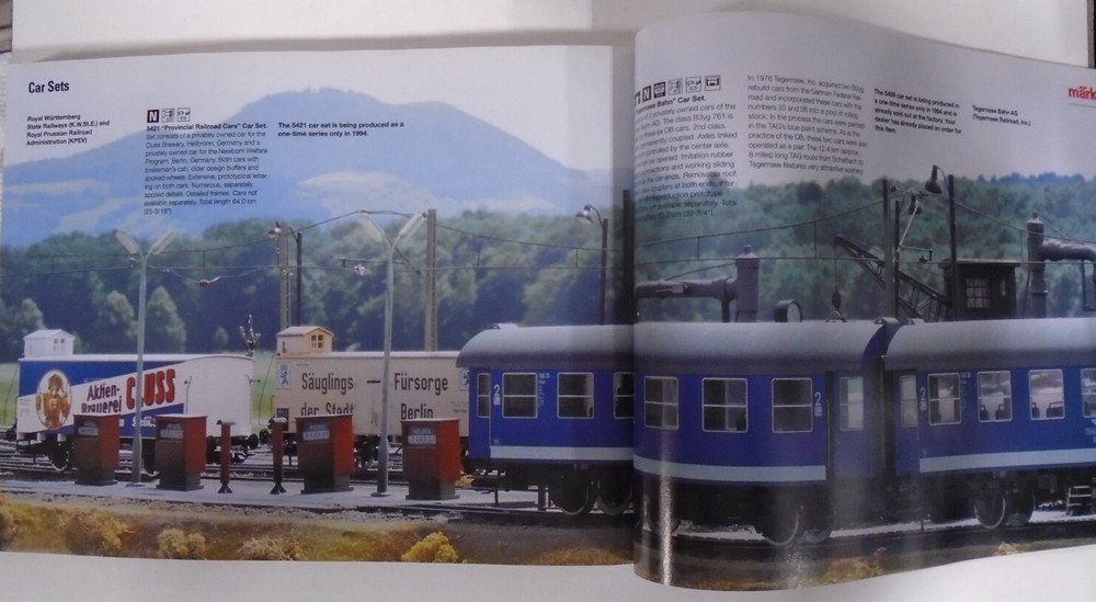 MARKLIN COMPLETE PROGRAM 1994/95 E MODEL RAILWAY PAPERBACK CATALOG