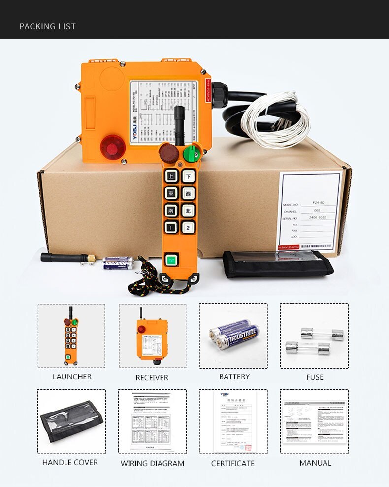 F21-E1B Crane Electric Hoist Remote Control Industrial Wireless Remote Control