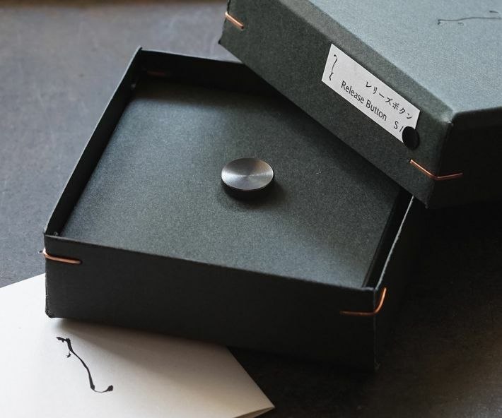 NANIGASHI Shutter Release Button BRASS Black ' Small '  S Size #014683