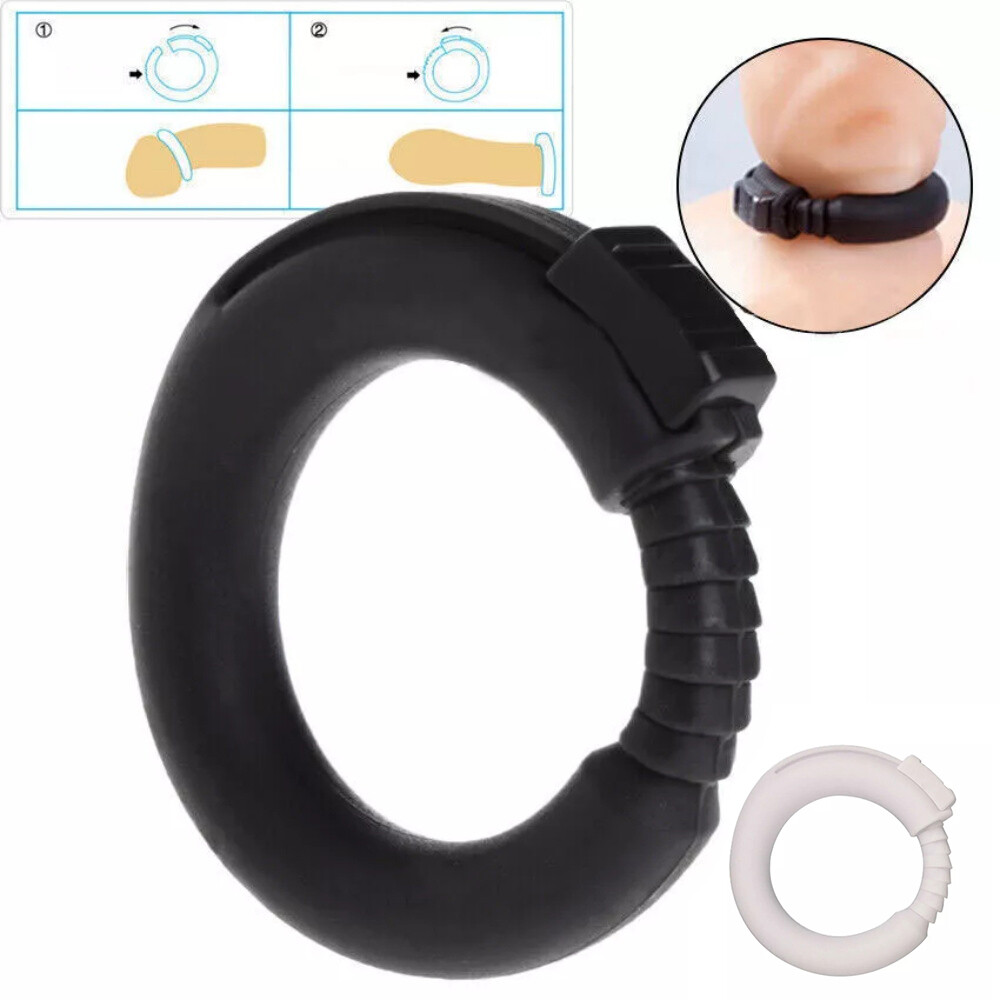 Male Adjustable Silicone Penis Cock Ring Enhancer Prolonging Delay Ejaculation