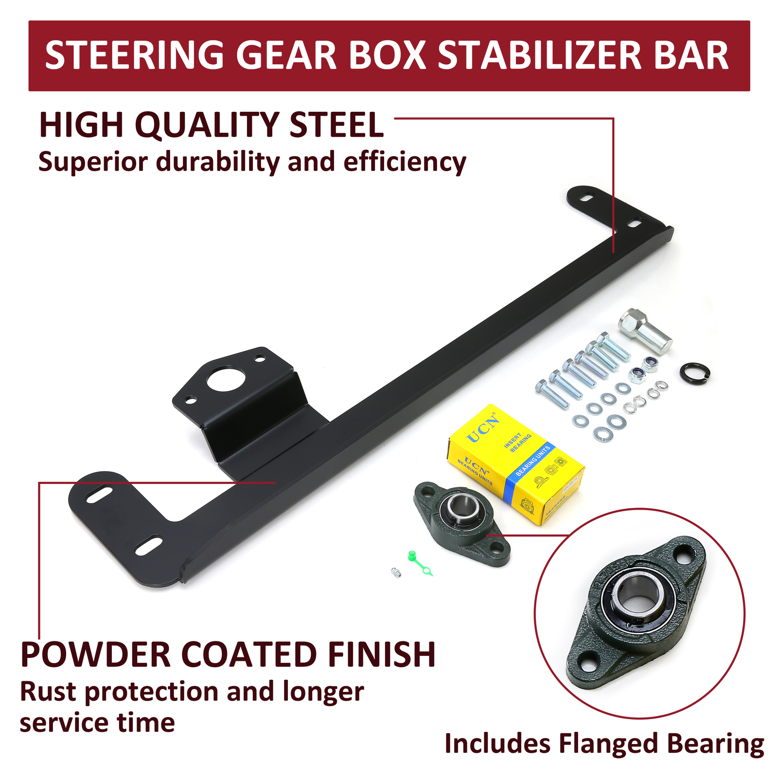 Steering Gear Box Stabilizer Bar Brace For Dodge RAM 2500 RAM 3500 03-08 4WD 4X4