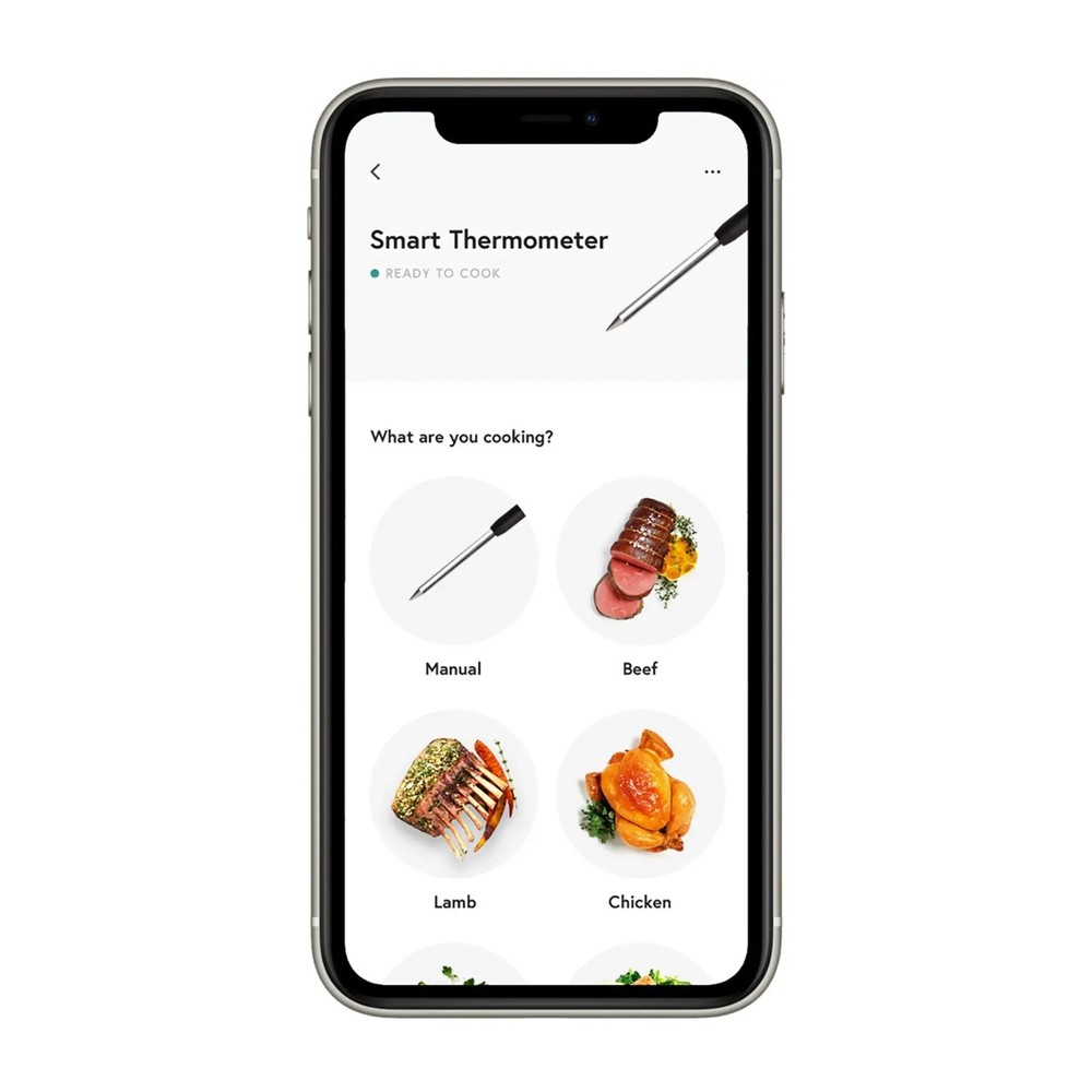 YUMMLY SMART MEAT THERMOMETER with dock WIRELESS black BLUETOOTH CONNECTIVITY