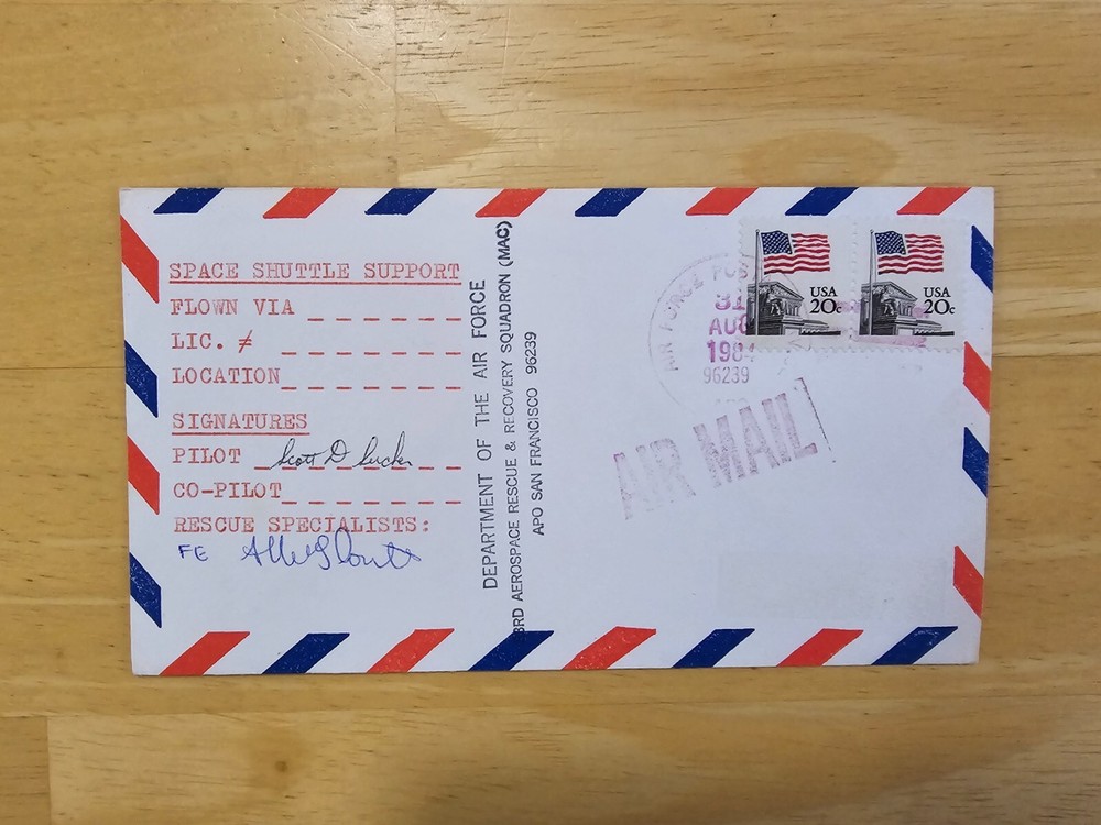 SPACE SHUTTLE SUPPORT | SIGNED COVER STS-41D 08/31/1984