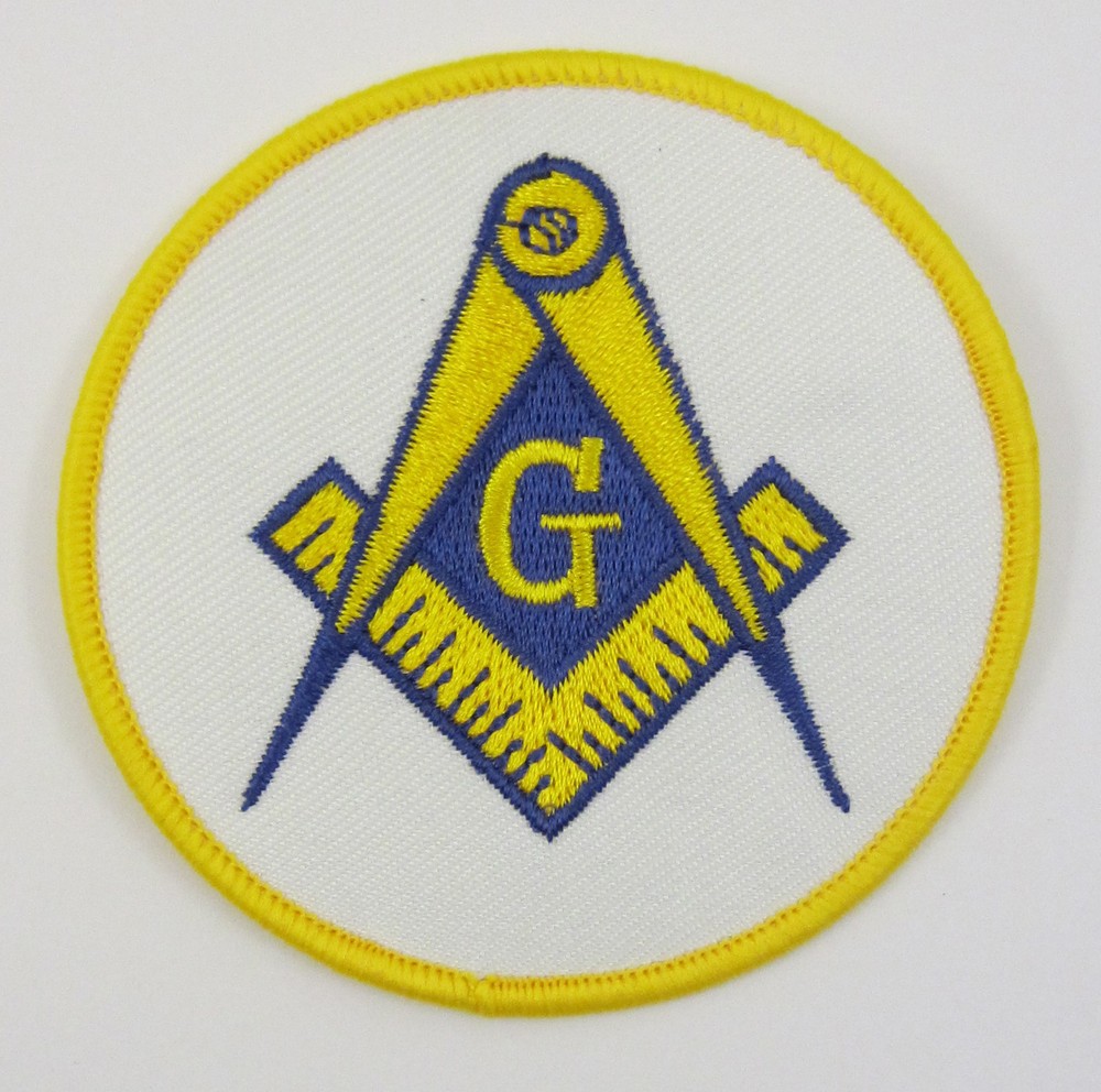 Masonic Square & Compasses Patch Biker Mason Freemason