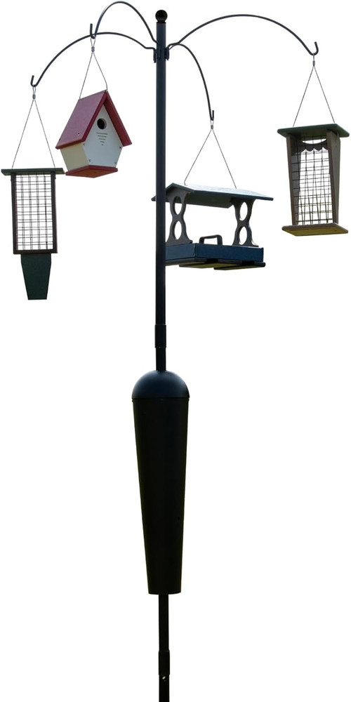 Squirrel Stopper Sequoia Squirrel-Proof Universal Mounting Pole Kit, 4 Hanging S