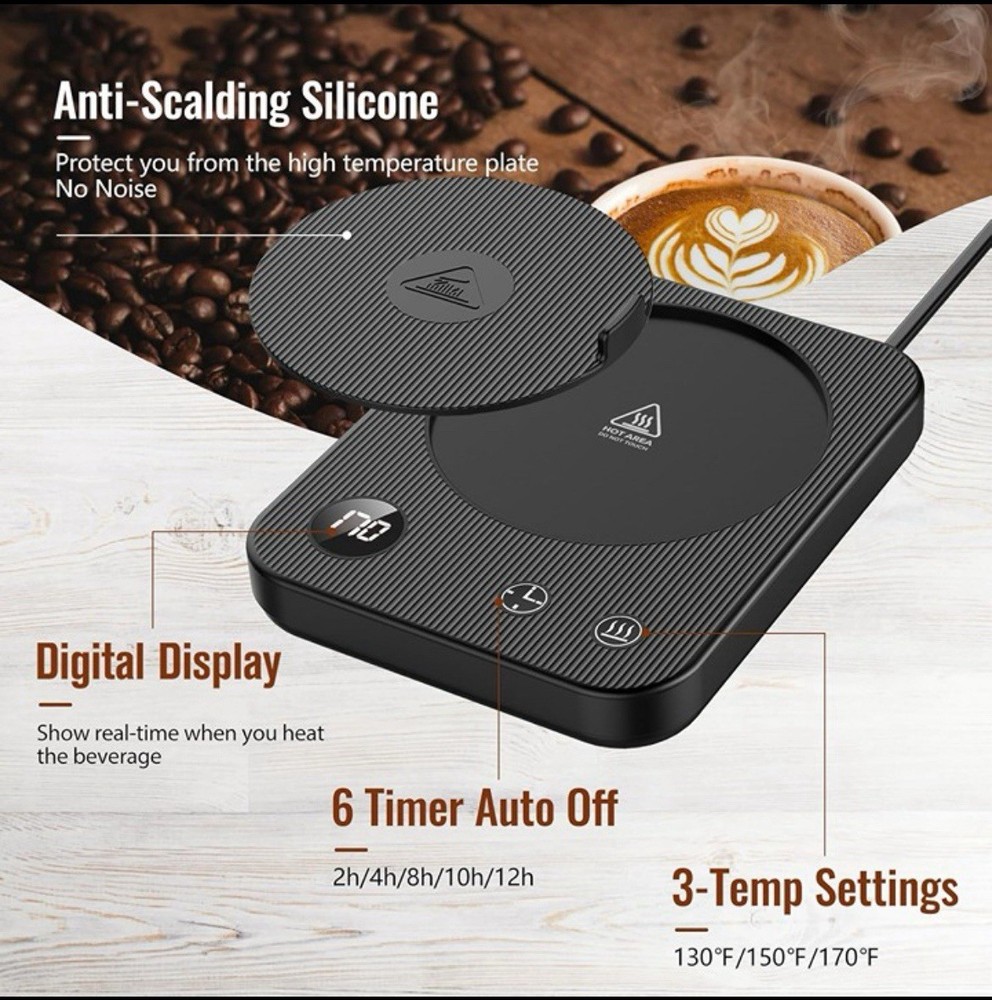 New 3-Temp Settings Coffee Mug Warmer