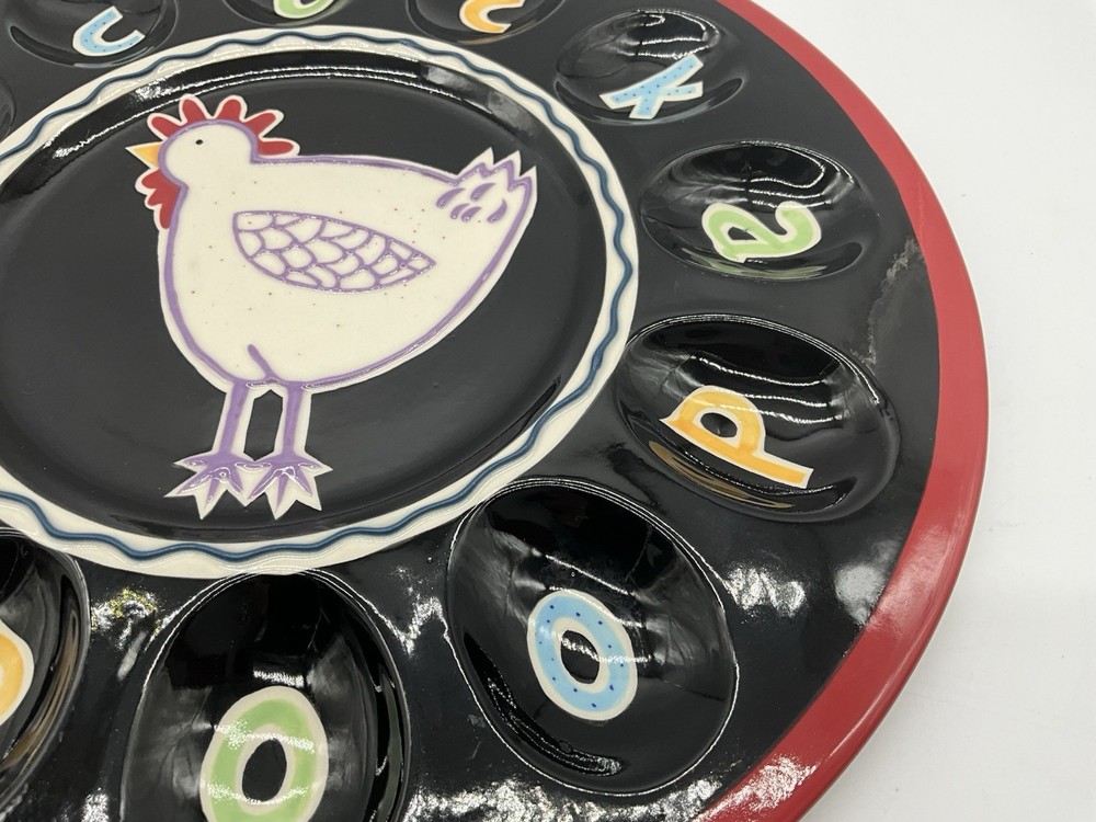 Cocadoodle Deviled Egg Platter by Becky Denny Vintage Serving Ware