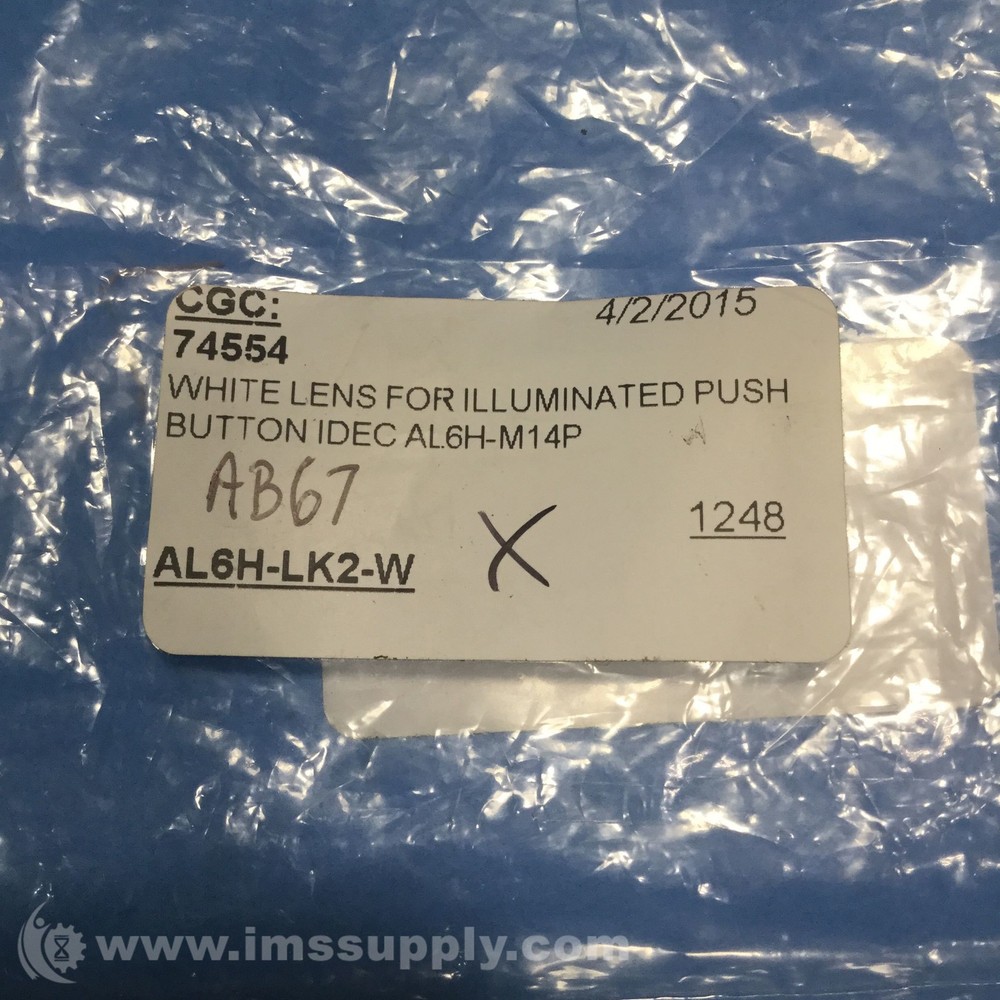 IDEC AL6H-LK2-W Rectangular White Lens FNIP