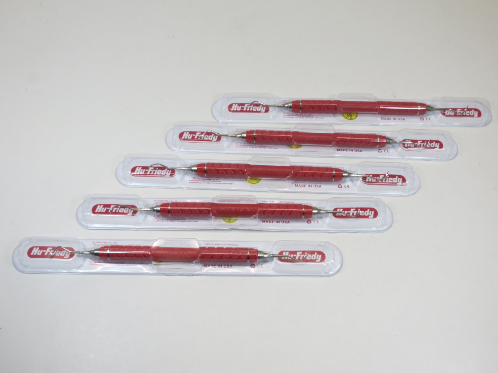 Sickle Scaler No.204S Resin Handle Red S204SC8E2 Kit /5 HU FRIEDY