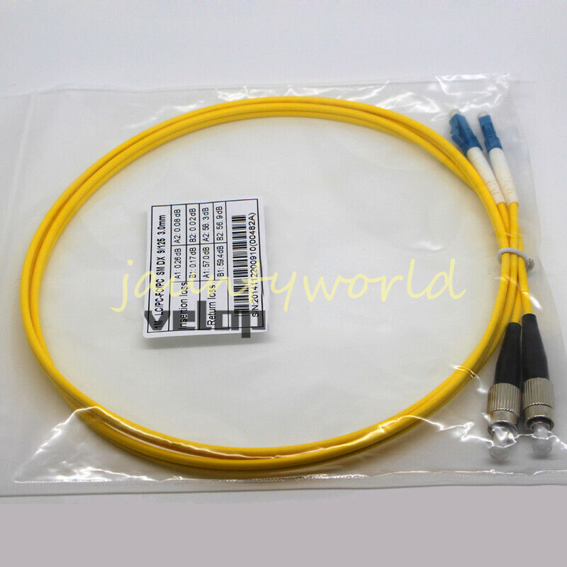 1PCS 3M LC-ST Duplex Singlemode Fiber Optic Patch Cable Cord Jumper