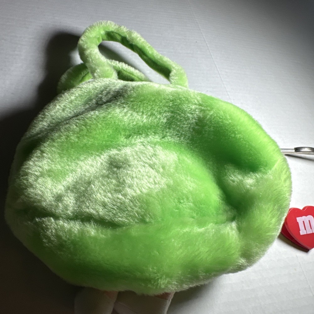 M&Ms Ms Green Plush Bag with accessories ￼