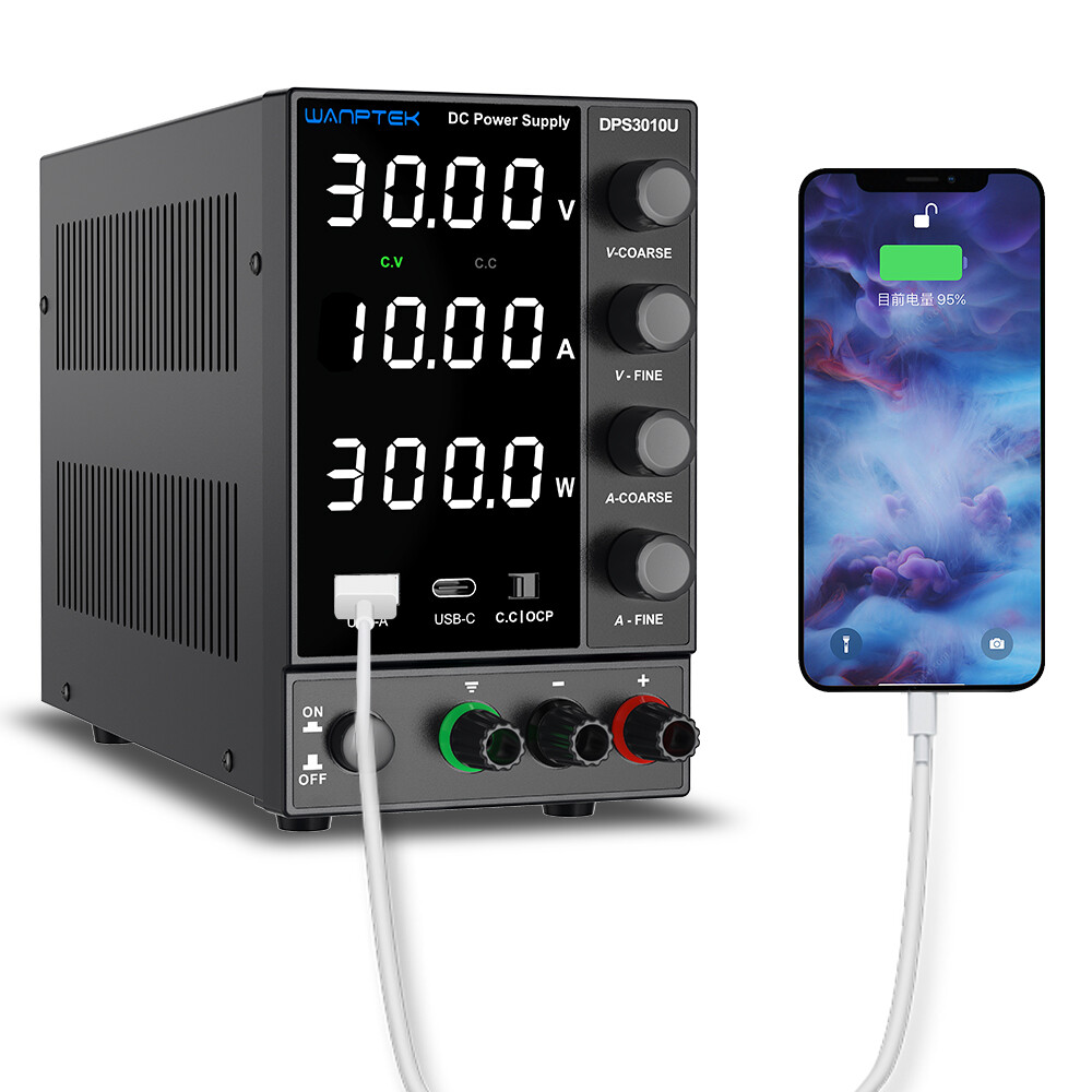 DPS 30V 10A Adjustable DC Bench Power Supply Lab Variable DC Power Output Switch