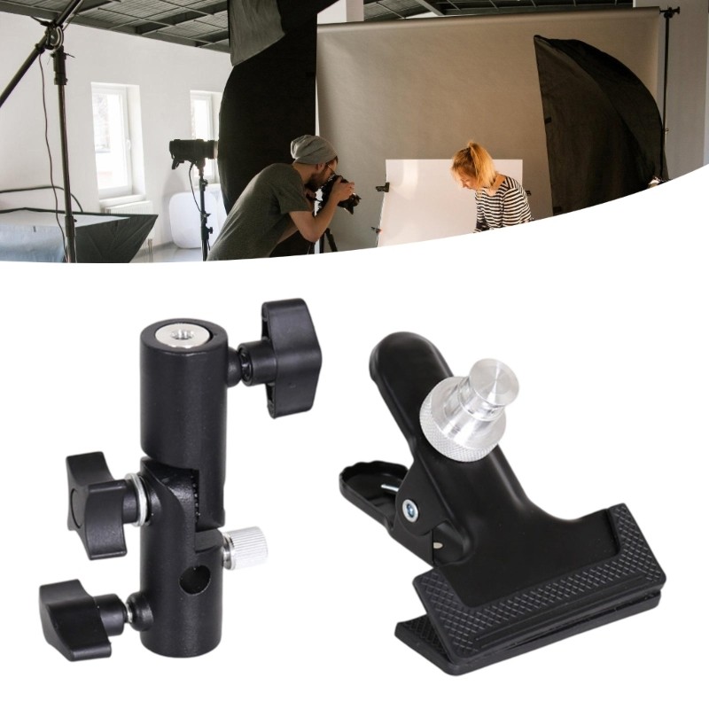 Clamp Clip Holders for Light Stand Mounts with Flexible Background Adjustment