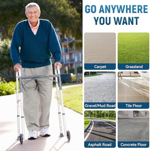 Universal Walker Ski Glides - Folding Walker Glide Caps & Sliders, Mobility Acce