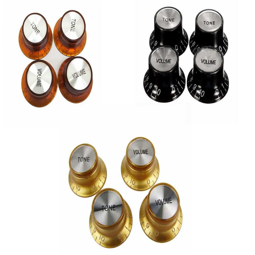Electric Guitar Top Hat knobs 2Volume 2Tone Control Knobs for Les Paul SG Guitar