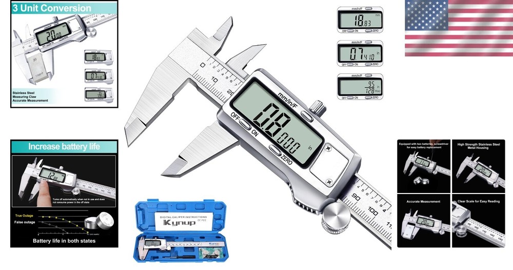 Versatile Caliper Measuring Tool - 6 Inch Digital Caliper with Auto Shutdown