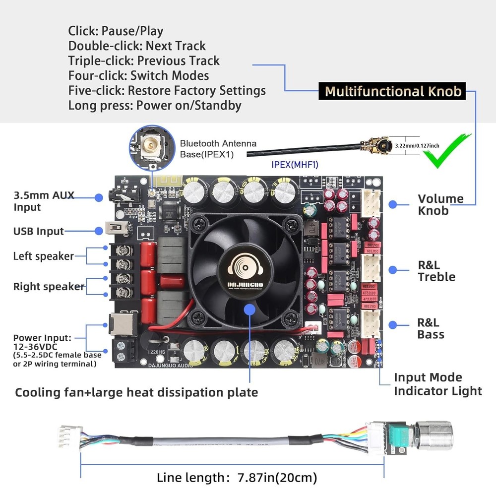220W per Channel Amp Module - Easy Assemble DIY Audio Solution for Enthusiasts