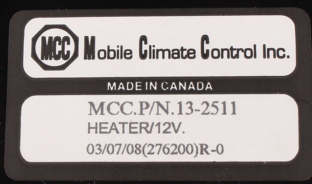 New 13-2511 Mobile Climate Control 12V Heater