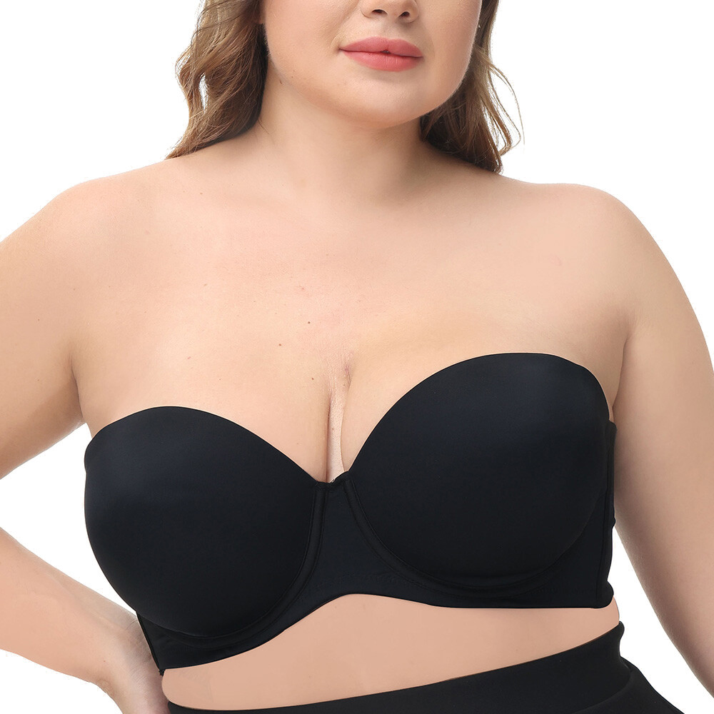 Women’s Strapless Bra Underwire Full Coverage Multiway Bra Plus Size Brassiere