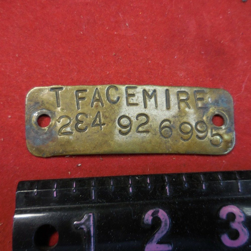 VINTAGE COAL MINING BRASS TAG & CARDS